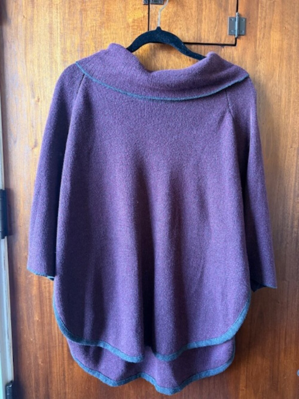 Maroon short sleeve turtleneck sweater